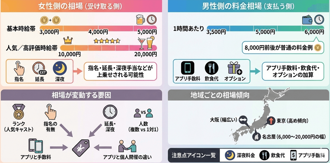 ギャラ飲みの相場